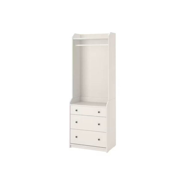 Hauga Open wardrobe with 3 drawers